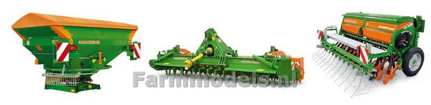 2x AMAZONE alleen WIT CONTOUR op Transparant 8 mm hoog Pr&eacute;-Cut Decals 1:32 Farmmodels.nl 