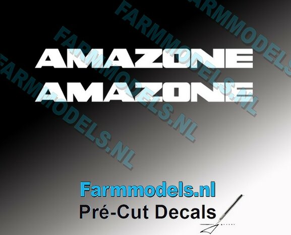 AMAZONE WIT 2x decals 6 mm hoog  1:32 Farmmodels.nl 