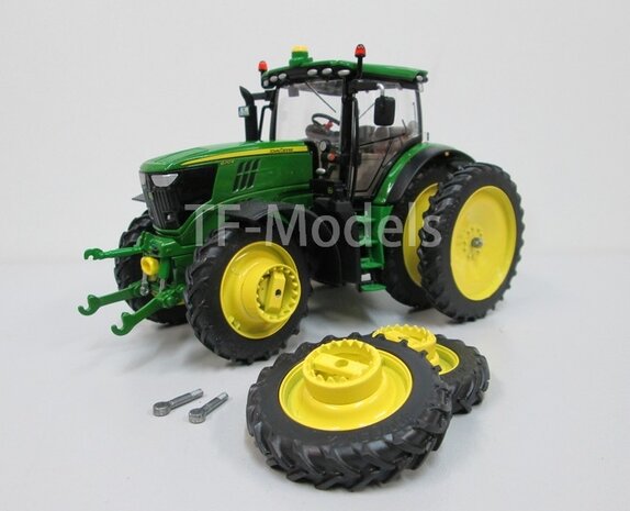 EXAMPLE PICTURE John Deere 6250R met afneembare Dubbellucht rondom- TF-Models - 1:32    