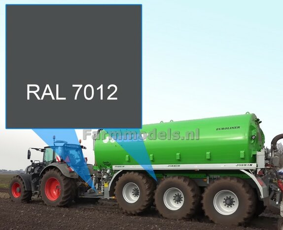 RAL 7012 Basaltgrau/ (Joskin) Donkergrijs Spuitbus / Spray paint - Farmmodels series = Industrie lak, 400ml. ook voor schaal 1:1 zeer geschikt!! 