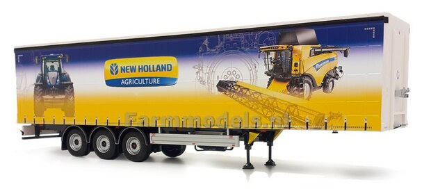 NEW HOLLAND PACTON Schuifzeil Trailer + FREE GIFT 1:32 Marge Models MM1902-01-08