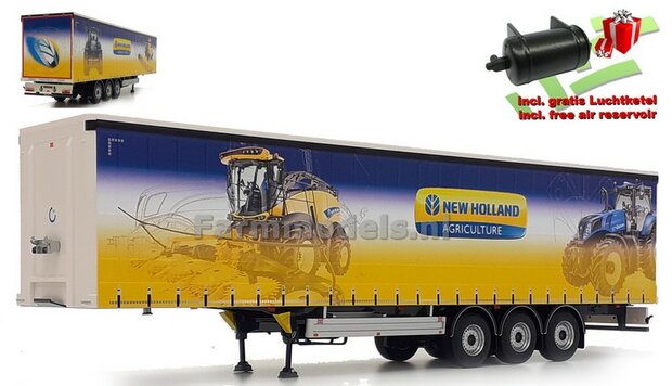 NEW HOLLAND PACTON Schuifzeil Trailer + FREE GIFT 1:32 Marge Models MM1902-01-08