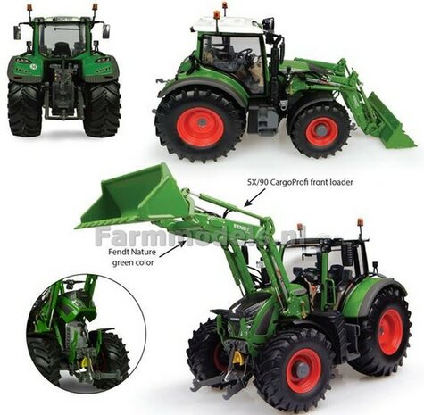 Nature Green Fendt 722 + 5X/90 CargoProfi voorlader 1:32 Universal Hobbies UH4975    EXPECTED   