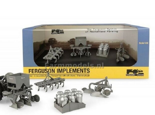 Ferguson Werktuigen set van 4 stuks 1:32 Universal Hobbies UH6247   MEGA SALE