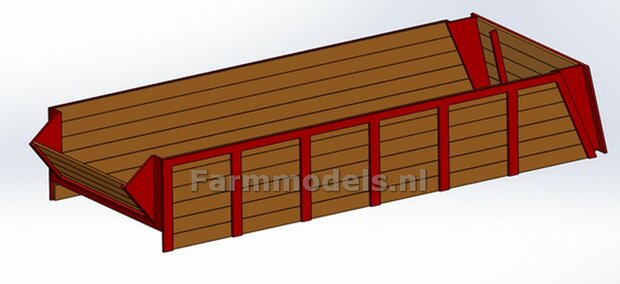 Opzetschotten Miedema Oude Stijl, geleverd met houten planken BOUWKIT 1:32 (HTD)