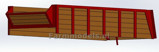 Opzetschotten Miedema Oude Stijl, geleverd met houten planken BOUWKIT 1:32 (HTD)