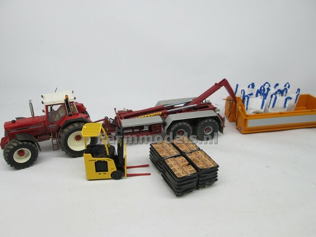 &Oslash; 61 x 25 mm: CASE IH 1455 &amp; IH WIKING: 2x Brede Banden + ALUMINIUM velgen BLANK geleverd 1:32 Farmmodels Custom Line Series 