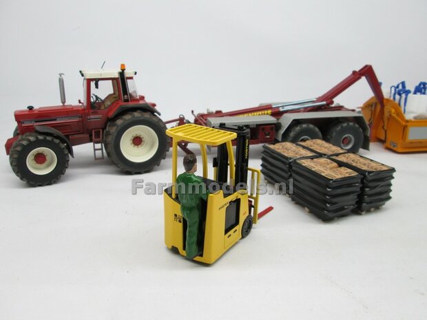 &Oslash; 61 x 25 mm: CASE IH 1455 &amp; IH WIKING: 2x Brede Banden + ALUMINIUM velgen BLANK geleverd 1:32 Farmmodels Custom Line Series 