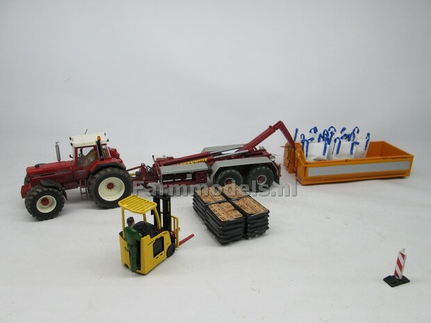 &Oslash; 61 x 25 mm: CASE IH 1455 &amp; IH WIKING: 2x Brede Banden + ALUMINIUM velgen BLANK geleverd 1:32 Farmmodels Custom Line Series 