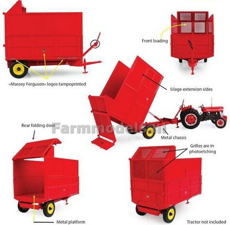 Massey Ferguson 21 trailer met silage extension panels  1:32 Universal Hobbies UH6243  LAST ONES