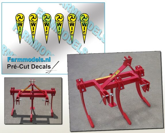 6x Wifo logo RECHTOPSTAAND (zonder strepen in cirkel) 3.2 mm x 11.1 mm stickers/ Pr&eacute;-Cut Decals 1:32 Farmmodels.nl 