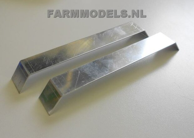 2x Aluminium spatborden voor 3 asser Krone 1:32 