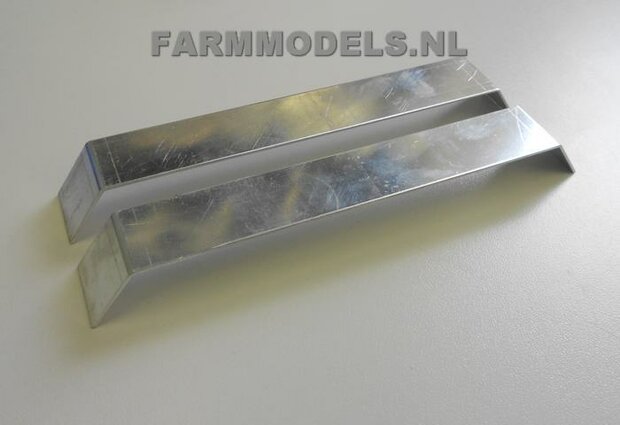 2x Aluminium spatborden voor 3 asser Krone 1:32 