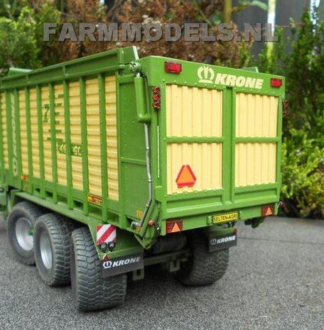 640. Krone ZX 450 Dubbeldoel wagen op Michelin 710/50 R30.5 banden