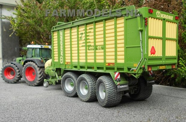 640. Krone ZX 450 Dubbeldoel wagen op Michelin 710/50 R30.5 banden