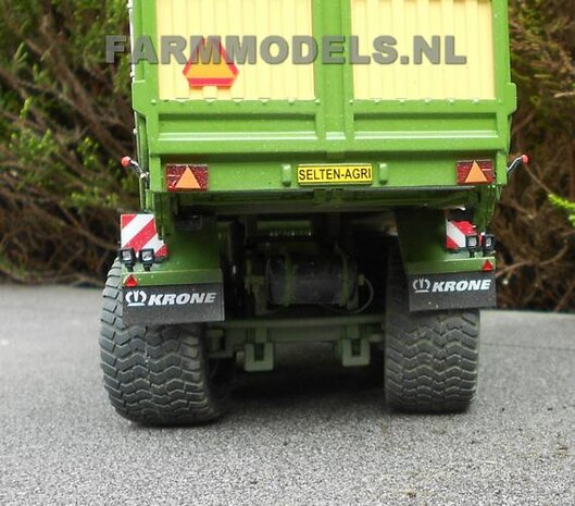 640. Krone ZX 450 Dubbeldoel wagen op Michelin 710/50 R30.5 banden