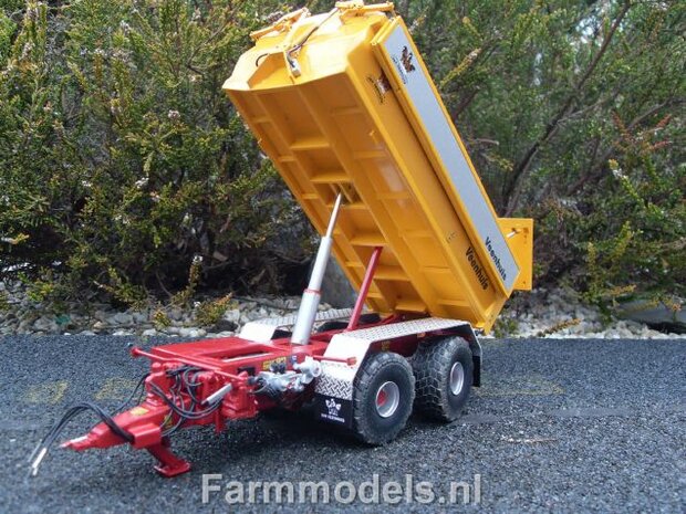 2x Aluminium minatuur traanplaat spatborden voor tandem assers, kortere versie, 1:32 