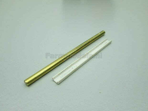 &Oslash; 58 x 28 mm: FENDT 612- 615 WeiseToys: 2x Brede banden + ALUMINIUM velgen BLANK &Oslash;3 mm as + U-profiel geleverd 1:32 Farmmodels Custom Line Series   