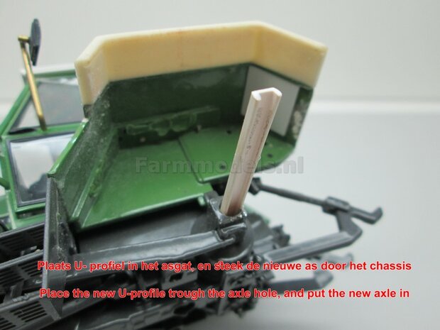 &Oslash; 58 x 28 mm: FENDT 612- 615 WeiseToys: 2x Brede banden + ALUMINIUM velgen BLANK &Oslash;3 mm as + U-profiel geleverd 1:32 Farmmodels Custom Line Series   