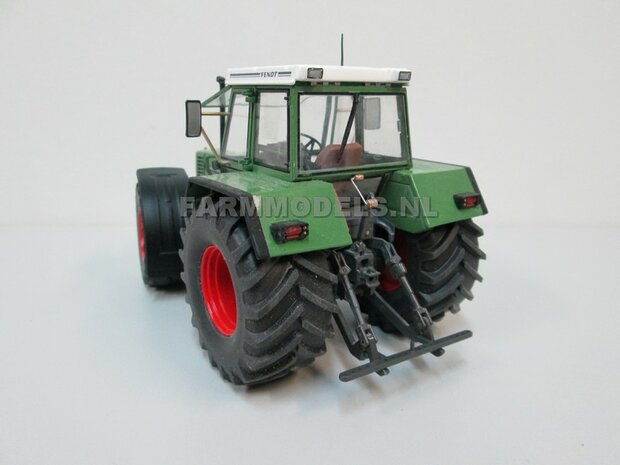 Aluminium achteras velgen met extra brede achteras banden Fendt 615/ 612 Weise Toys + &Oslash;3 mm as + U-profile 1:32   