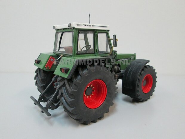 Aluminium achteras velgen met extra brede achteras banden Fendt 615/ 612 Weise Toys + &Oslash;3 mm as + U-profile 1:32   