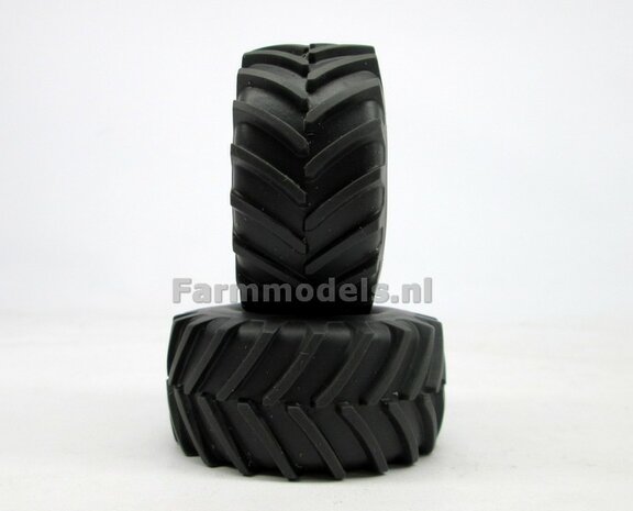&Oslash; 58 x 28 mm: FENDT 612- 615 WeiseToys: 2x Brede banden + ALUMINIUM velgen BLANK &Oslash;3 mm as + U-profiel geleverd 1:32 Farmmodels Custom Line Series   