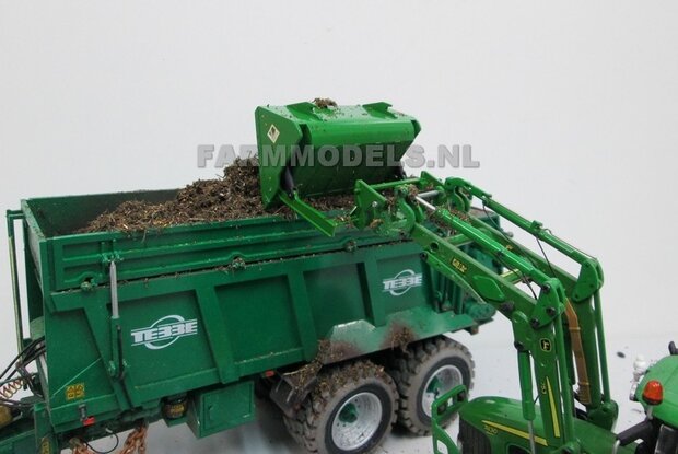 John Deere kleur Frontladerset A : Bak, Balen- en Bomenklem Bressel und Lade  1:32 Wiking WK77381   NB2B