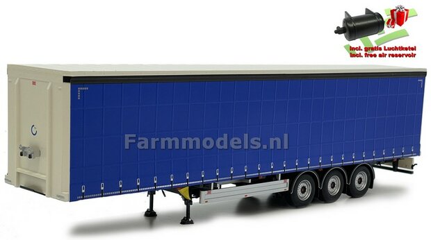 BLUE PACTON Schuifzeil Trailer + FREE GIFT (luchtketel) 1:32 Marge Models MM1902-01-11 