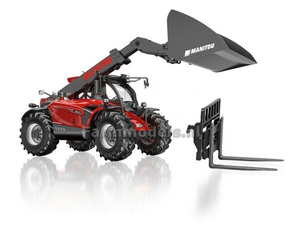 Donker Grijs-Antraciet Frontladerset A: Bak, Balen en Bomenklem  Bressel und Lade 1:32 Wiking WK7385   NB2B   MEGA SALE