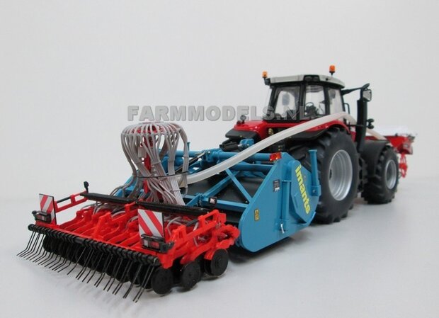 485. Massey Ferguson 7624 met Imants spitter en Kuhn zaaicombinatie, op brede sloffen 1:32