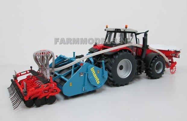 485. Massey Ferguson 7624 met Imants spitter en Kuhn zaaicombinatie, op brede sloffen 1:32