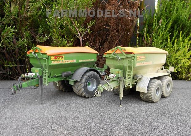 145. Agri Service Selten volop bezig met strooien van Kalk en kunstmest met Amazone strooiers