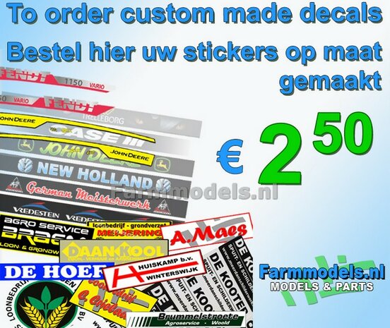 &euro; 2.50  (Pr&eacute;-Cut) Stickers - Decals aangevraagd via e-mail, bestel hier   Farmmodels.nl