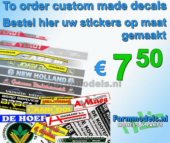 &euro; 7.50  (Pr&eacute;-Cut) Stickers - Decals aangevraagd via e-mail, bestel hier   Farmmodels.nl
