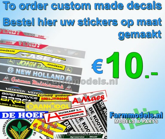 &euro; 10.-  (Pr&eacute;-Cut) Stickers - Decals aangevraagd via e-mail, bestel hier   Farmmodels.nl