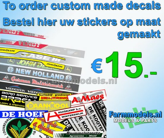 &euro; 15.-  (Pr&eacute;-Cut) Stickers - Decals aangevraagd via e-mail, bestel hier   Farmmodels.nl