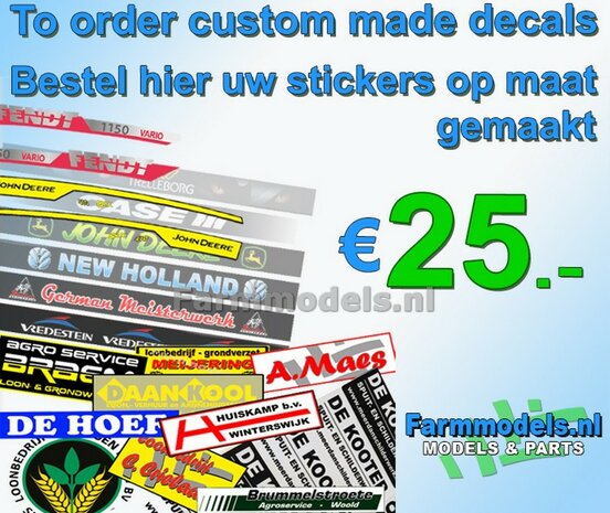 &euro; 25.-  (Pr&eacute;-Cut) Stickers - Decals aangevraagd via e-mail, bestel hier   Farmmodels.nl