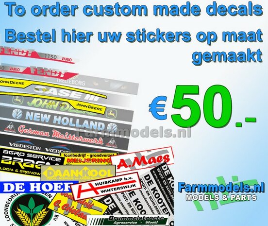 &euro; 50.-  (Pr&eacute;-Cut) Stickers - Decals aangevraagd via e-mail, bestel hier   Farmmodels.nl