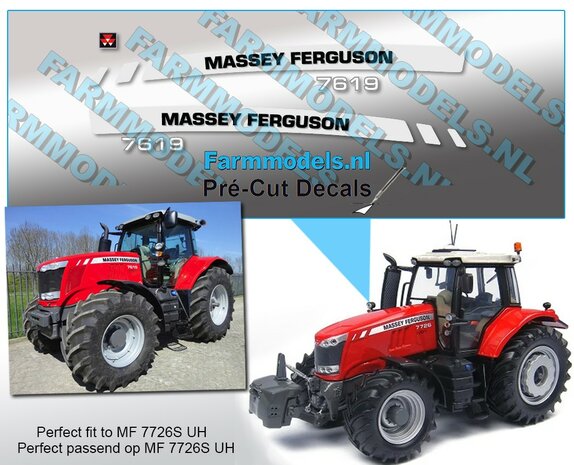 PCD-MF-073358 Massey Ferguson 7619 sticker