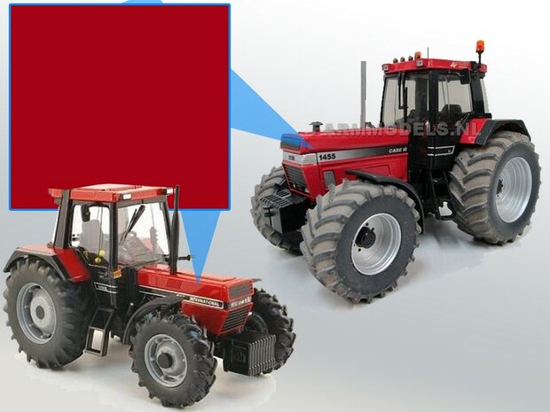 Case IH (o.a. 1455 XL Schuco)  ROOD (&lt; 1996)  Farmmodels series Spuitbus / Spraypaint - Farmmodels series = Industrie lak, 400ml. Ook voor schaal 1:1 zeer geschikt!!                                             