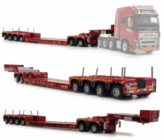 RED Nooteboom Euro Lowloader met RODE interdolly + Free Gift Decals  1:32 MargeModels MM2011-01   