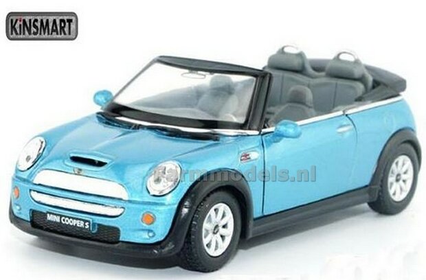 Mini Cooper S CONVERTIBLE BLUE 1:32 Kinsmart KT5059D