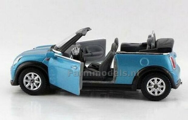 BLAUW Mini Cooper S CONVERTIBLE  1:32 Kinsmart KT5059D