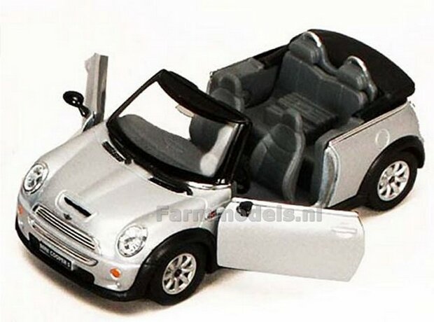 GRIJS Mini Cooper S CONVERTIBLE  1:32 Kinsmart KT5059D