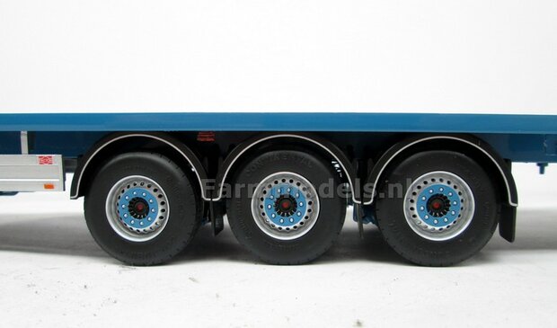 2x Blauwe velgringen &Oslash; 11.55 mm t.b.v. div. trailers: o.a. MarGe Models PACTON/ MEILLER  1:32 