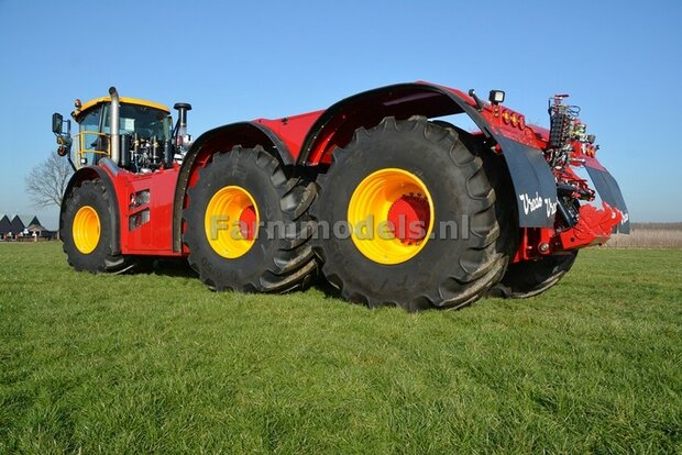 2x Brede Michelin 1050 lagedruk band Groot oprek &Oslash; 61.5 mm + Alu. velg t.b.v. MarGe models Vredo VT 7028  1:32            