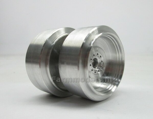 Aluminium Achteras velgen ZONDER MF banden &Oslash; 37.4 x 21.4 mm, geschikt voor de Wiking Fendt 942 (Massieve Aluminium velgen) 1:32              