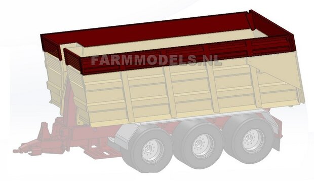 Jan Veenhuis Opzetschot Silagebak / landbouwbak t.b.v haakarm Carrier Bouwpakket 1:32