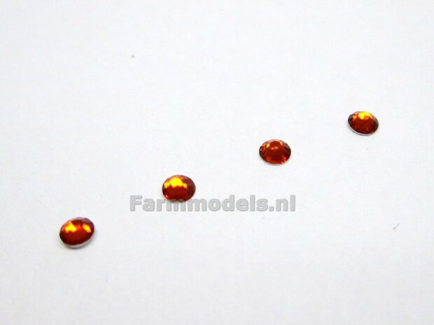 4x Glimmer rond 1.7 mm oranje/diamant 1:32