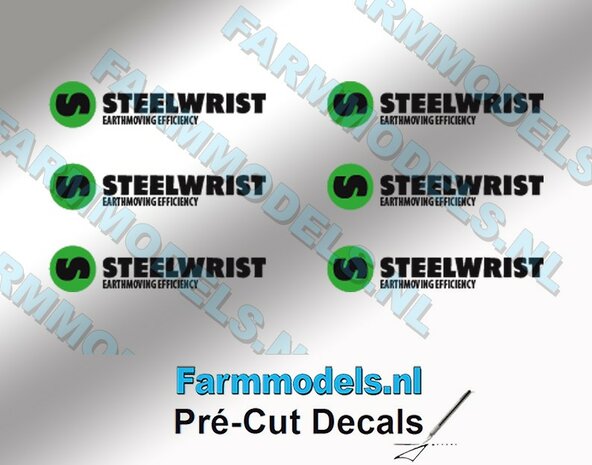 ATLAS STEELWRIST logo stickers/ Pr&eacute;-Cut Decals 1:32 Farmmodels.nl 